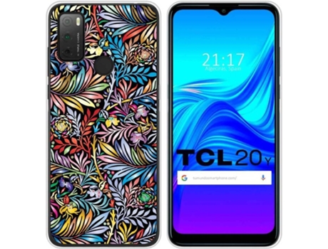 Carcasa TCL 20Y TUMUNDOSMARTPHONE Dibujos Transparente Flores 04 Multicolor