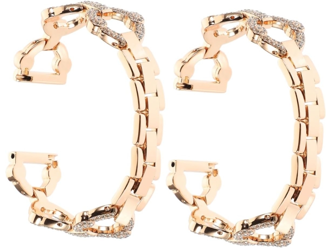 Juego De 2 Correas De Reloj Compatibles Con 45 Relojes, De Metal Delicado Y Elegante.