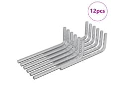Maison Exclusive - Llave Hexagonal 12 Pcs Plateado 32 X 86 Mm Acero