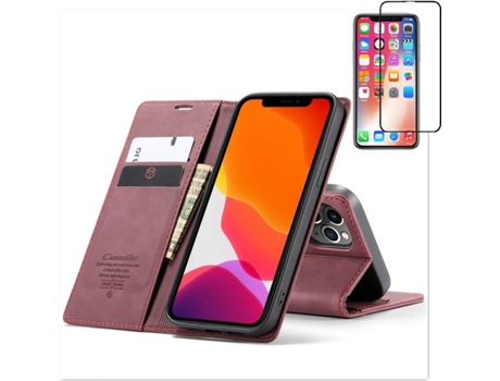 Carcasa y Protector iPhone 12 Pro Max Livro Caseme Elite Morado