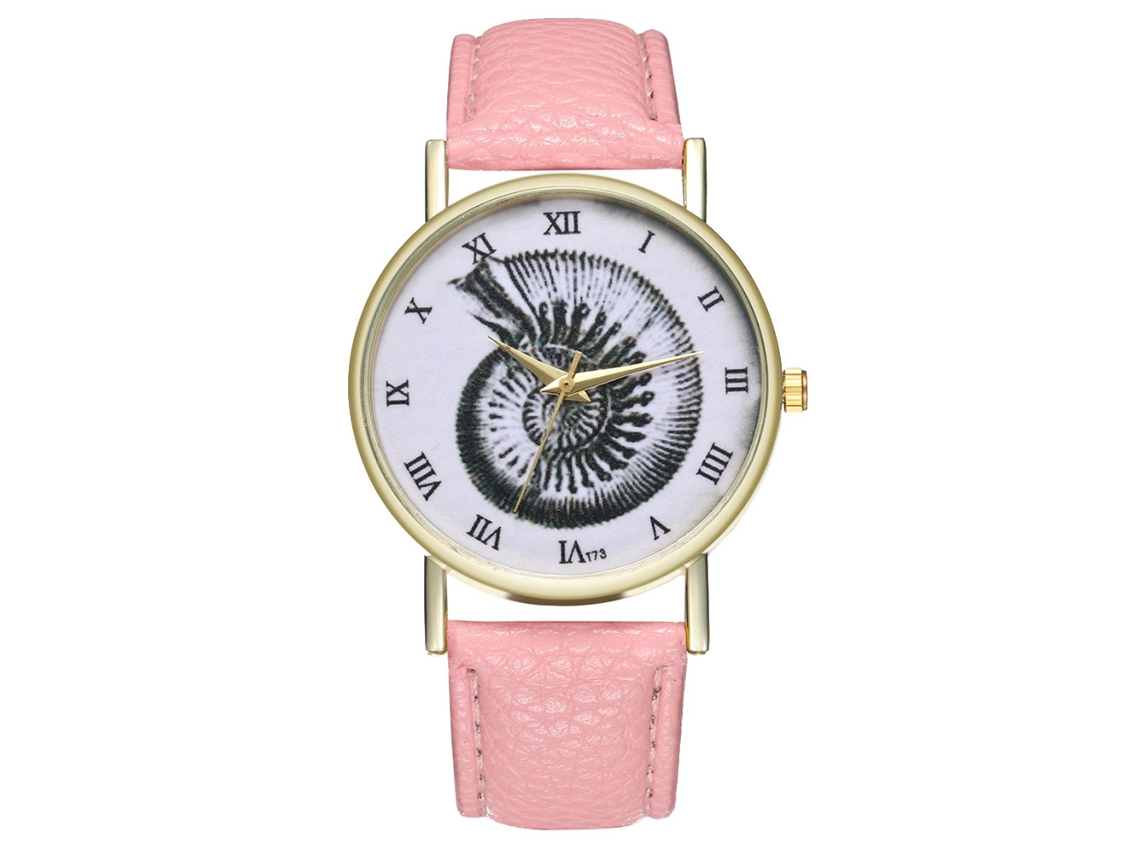Reloj De Pulsera De Cuarzo Con Correa De Piel Sintética, Diseño Sencillo De Insectos, Para Hombre Y Mujer (rosa)