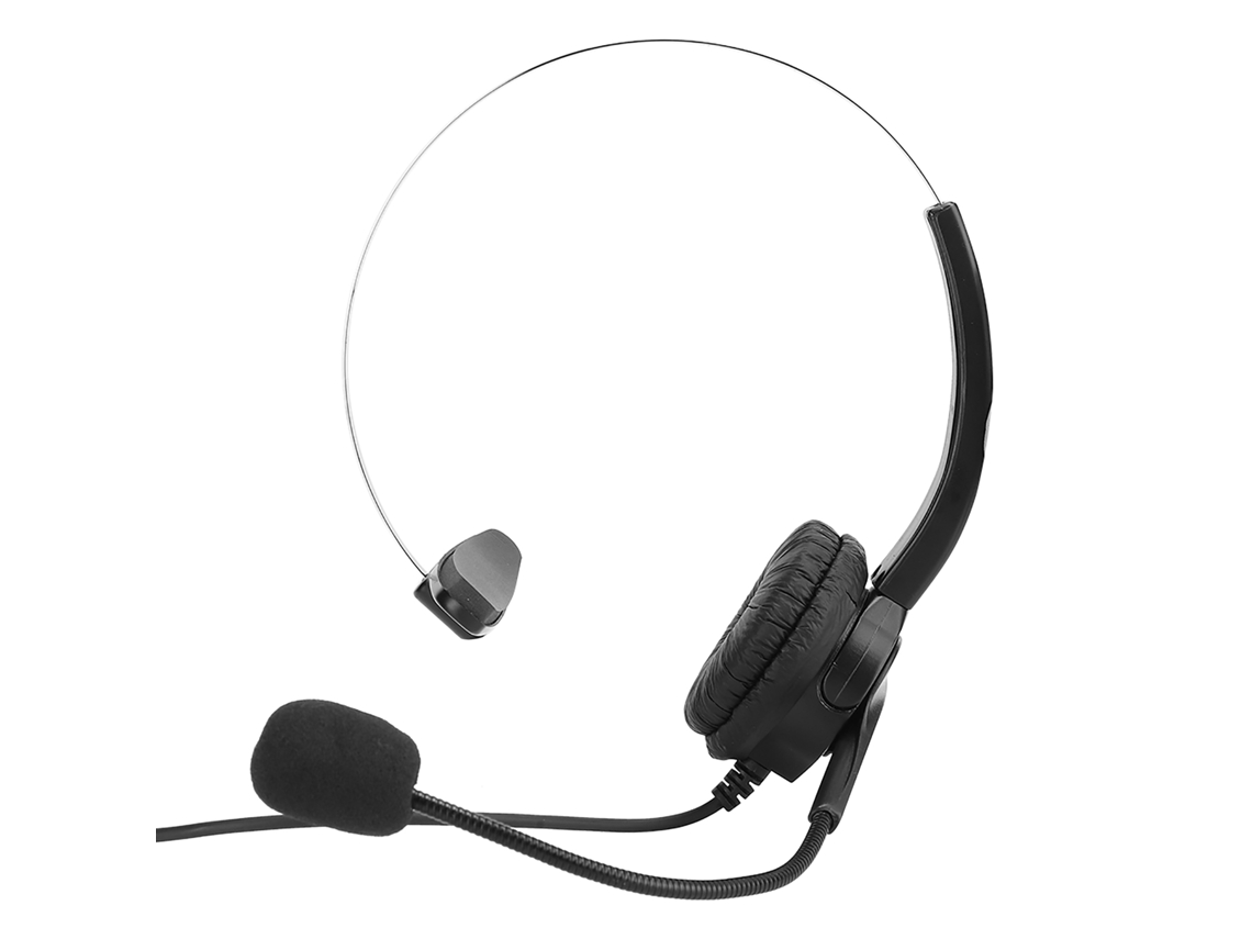 Fone De Ouvido Para Centro De Chamadas Com Microfone Cancelamento De Ruído Monaural Interface 3.5mm