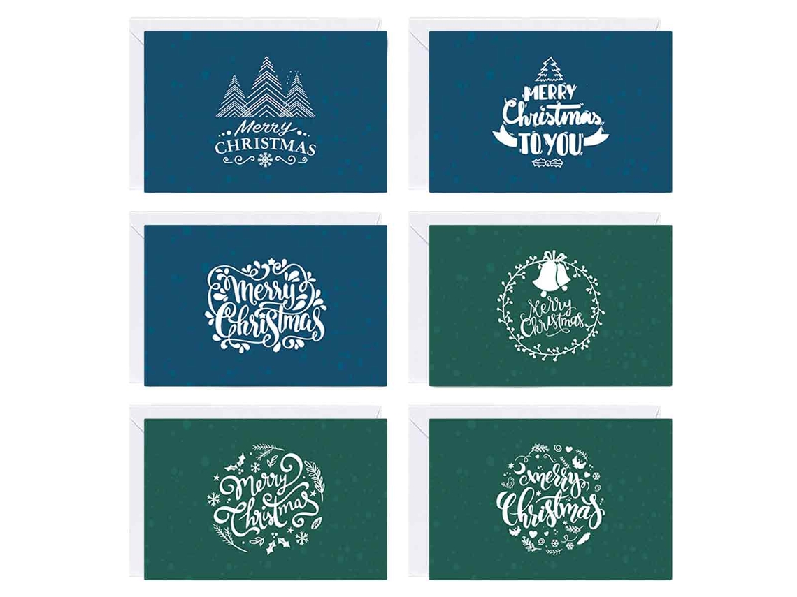 Set de Tarjetas Navideñas con Mensaje y Pegatinas de Sobre NEVEANCE