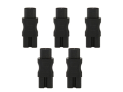 5 Adaptadores De Corriente Iec320 C8 A C15 De 2500 W Con Enchufe Ignífugo.