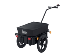 Remolque Para Bicicleta De Tela Oxford, Capacidad De 40 Kg, Reflectores, Estructura De Acero, 144x59x80