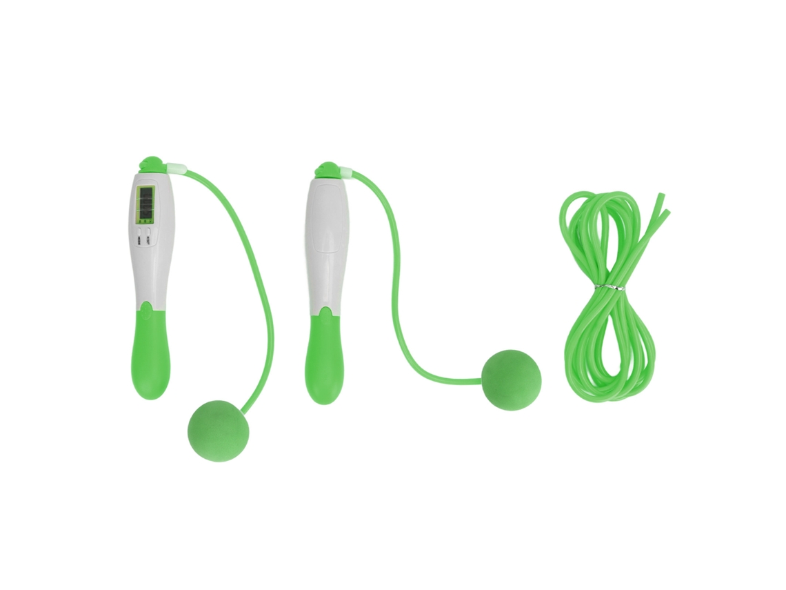 Junli-cuerda Saltar Con Contador Ajustable Fitness Verde