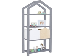 Estante BENLEMI Tally (Gris - Aglomerado Abedul - 39x77x152 cm)