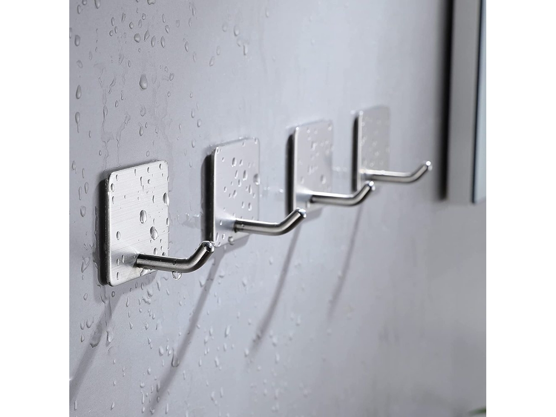 KOFIHETY Hook de pared adhesiva de acero inoxidable y de acero inoxidable, perfecto para la decoración moderna y las soluciones de ahorro de espacio de su hoga