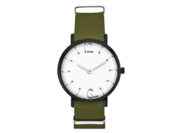 Reloj De Pulsera De Cuarzo Para Hombre Con Correa De Nailon, Informal, Elegante, Verde Militar.