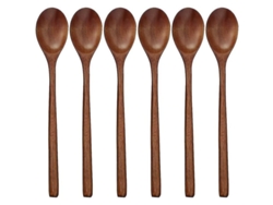 Cucharas De Madera, 6 Piezas. Cucharas De Madera Para Sopa, Para Comer, Mezclar Y Remover.