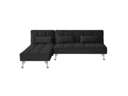 Sofa Cama Chaise Longue Noelia XS 200cm Negro