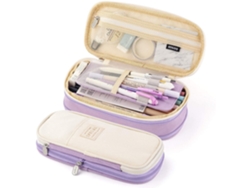 (morado) Lindo Estuche Para Lápices De Gran Capacidad Con Soporte, Adecuado Para Niñas.