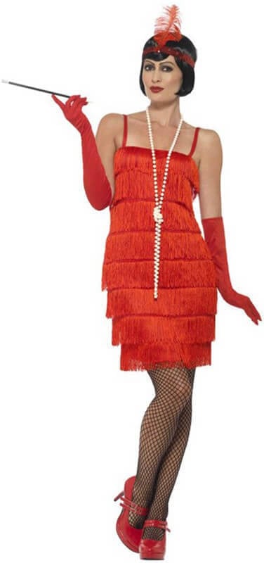 Smiffys Vestido Corto para mujer estilo años 20 color rojo de disfrazzes chica los