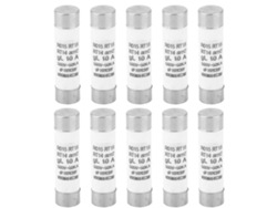 Veloriskku-10 Peças De Fusível Cilíndrico De Alta Capacidade De Ruptura Com Indicador 10x38 380-500vca 10a Rt14-20 Componentes Eletrônicos