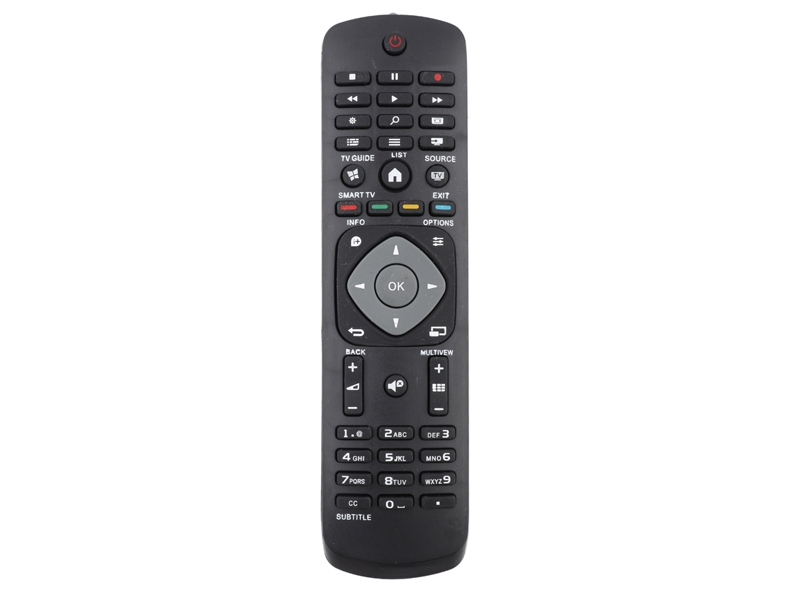 Mando A Distancia Multifuncional Para Televisores Philips Rc19002b Y Rc2031 Con Botones Grandes Y Diseño Ergonómico.
