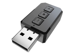 Receptor y transmisor de audio inalámbrico Bluetooth, adaptador manos libres Bluetooth (paquete de 1) Rosewell (negro)