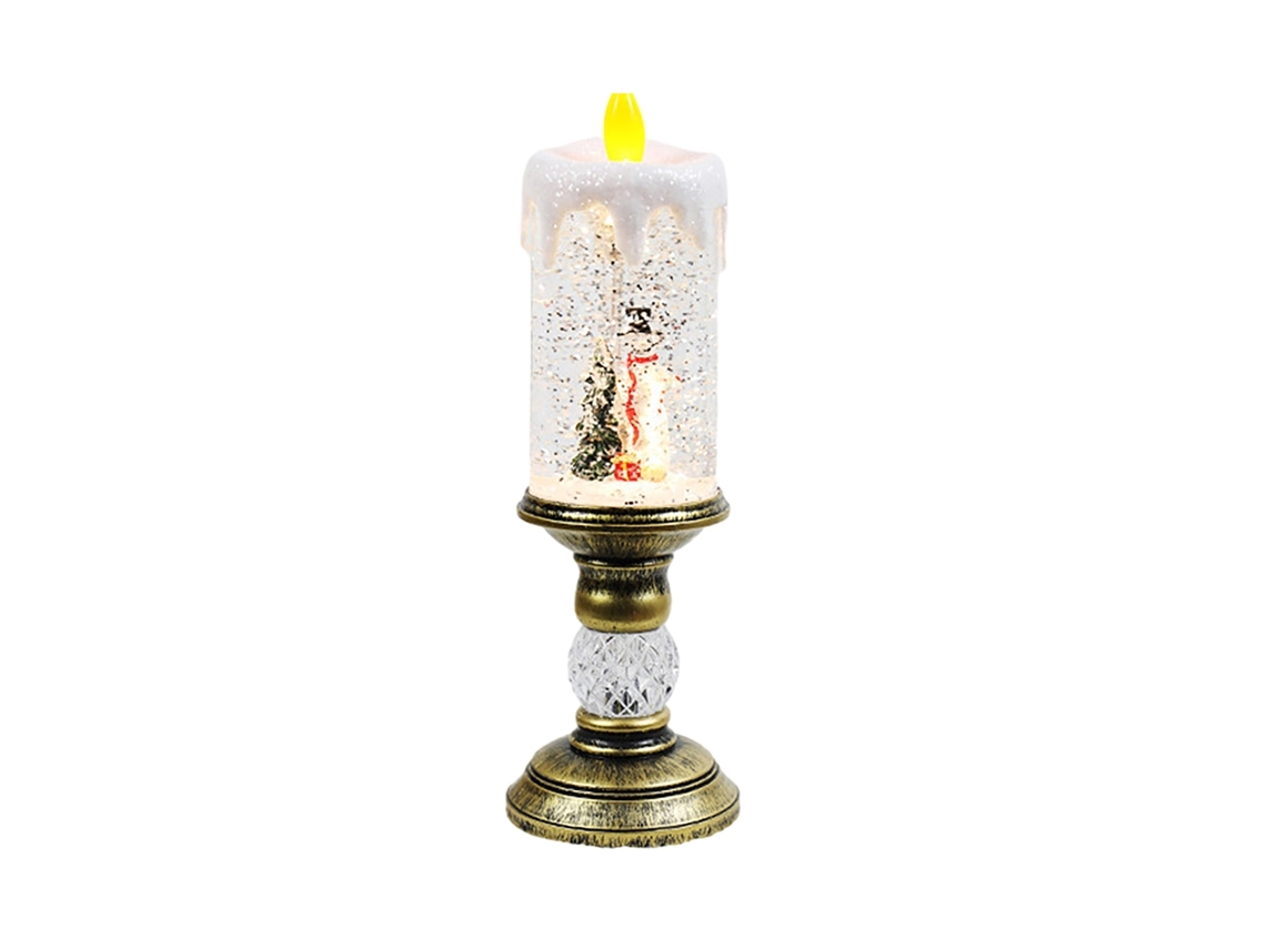 Vela navideña LED, funciona con pilas, con diseño de muñeco de nieve, para decoración navideña, bajo consumo, moderna, ergonómica, para uso diario STELASPLEN