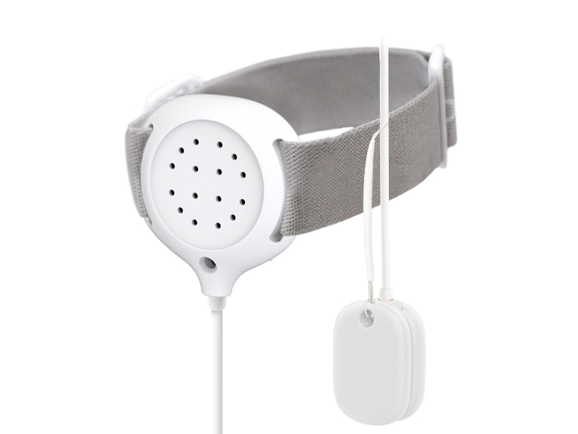 Alarma de enuresis con sonido fuerte, vibración y luz, sensor magnético (blanco)
