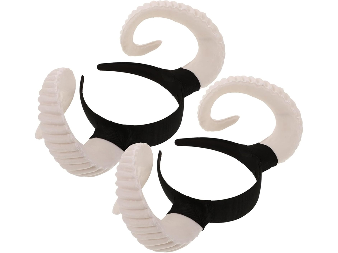 2pièces Serre-tête Cornes De Mouton Sy Diadema Cosplay Agneau Accessoire Halloween Cabello Coiffe