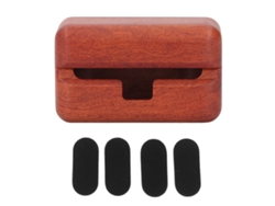 Estuche de madera para auriculares WF-1000XM4, pulido a mano y resistente a golpes.