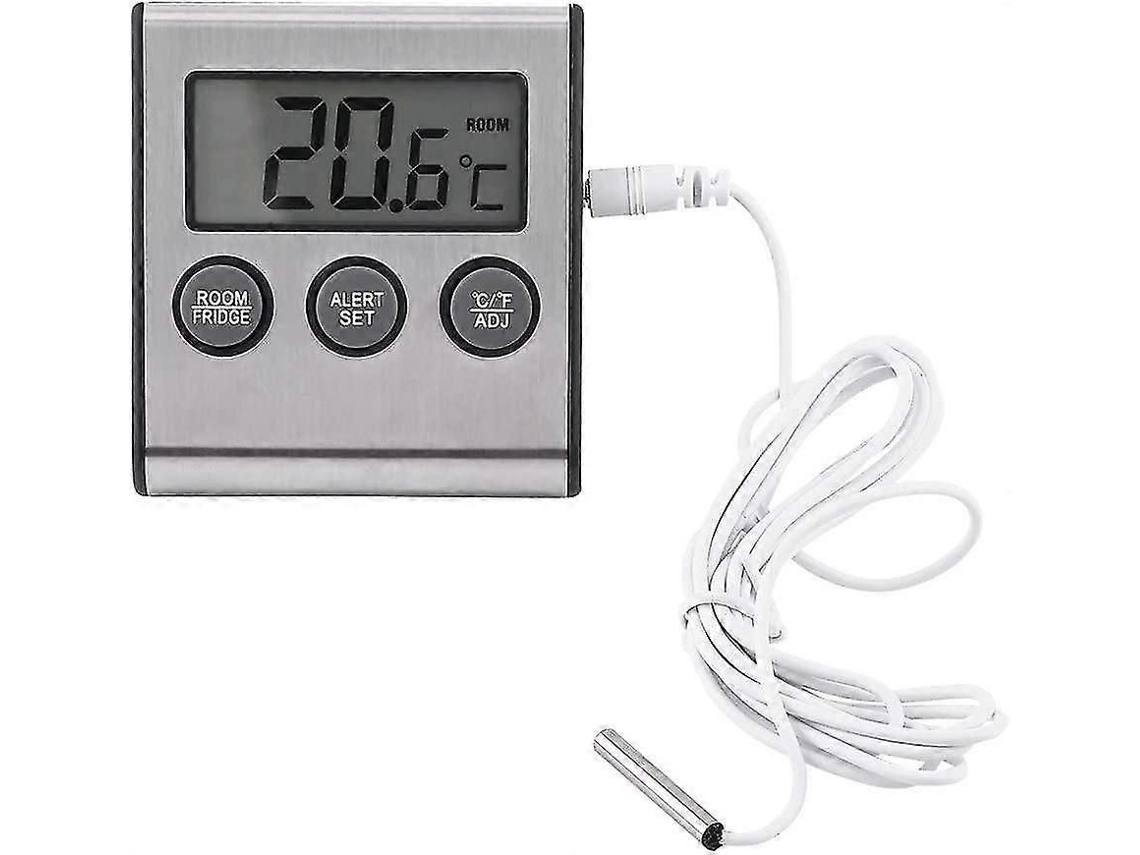 Termômetro De Geladeira, Monitor De Termômetro Digital Lcd Com Sonda De Temperatura Para Geladeira -50°c