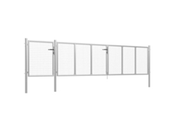 Maison Exclusive - Puerta De Jardín De Acero 500 X 75 Cm Color Plata