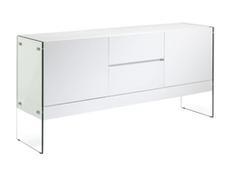 Aparador ANGEL CERDÁ. 3063 (Blanco - MDF, Vidrio - 180 x 45 x 85 cm)