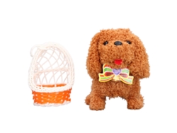 Cachorro Pelúcia Teddy Elétrico Com Bateria Anda Latira Abana Cauda Brinquedo Presente