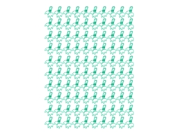 100 Pinzas De Carpeta Pequeñas De Metal Forma De Corona Hueca Para Oficina Documentos Certificados Verde
