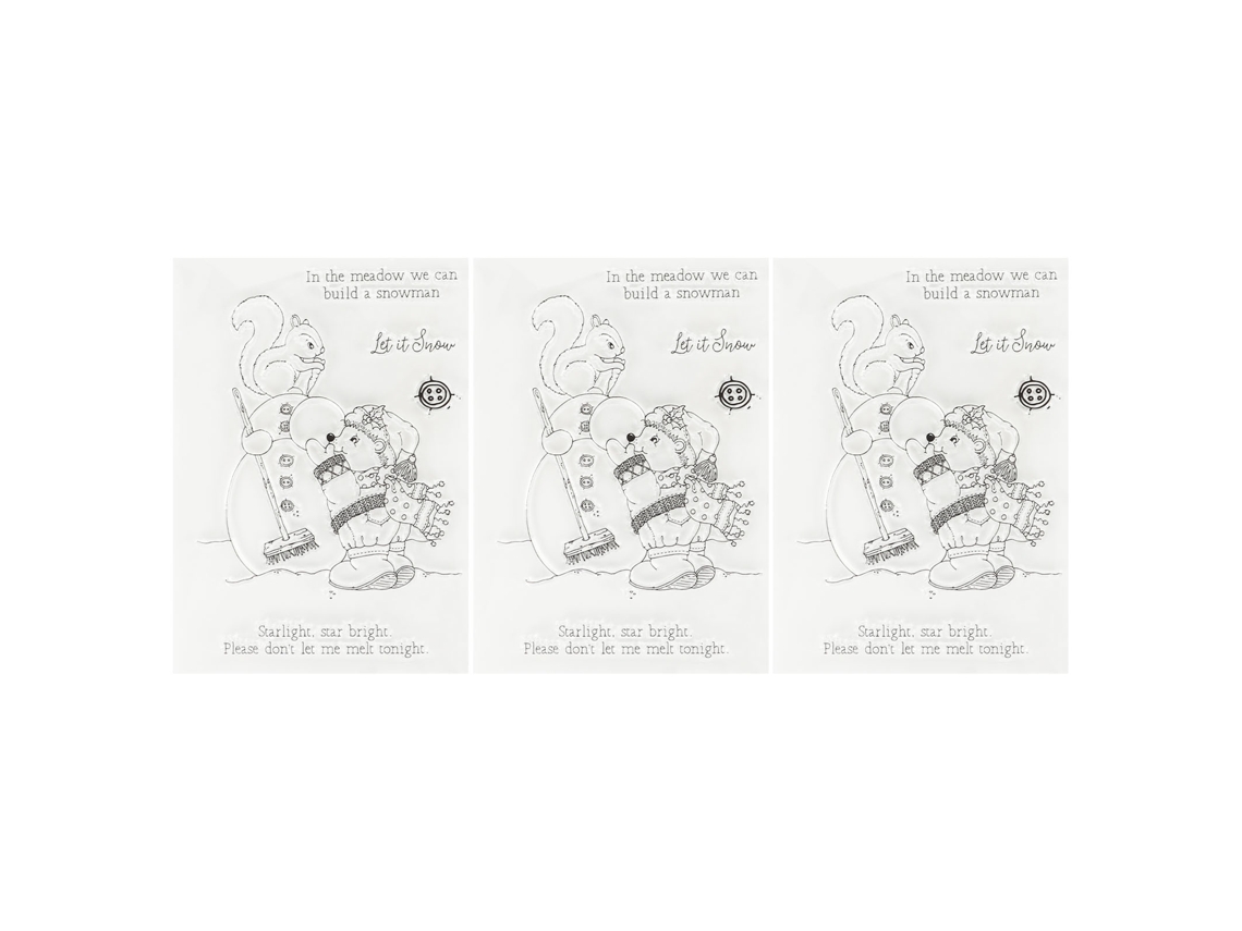 3 Sellos Transparentes De Muñeco De Nieve Para Manualidades Diy, Scrapbooking Y Tarjetas, Reciclables