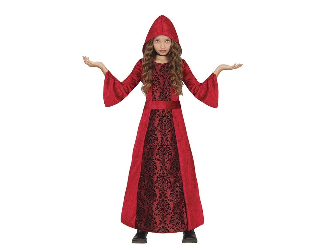 Disfraz de Vampiresa con capucha roja para niña