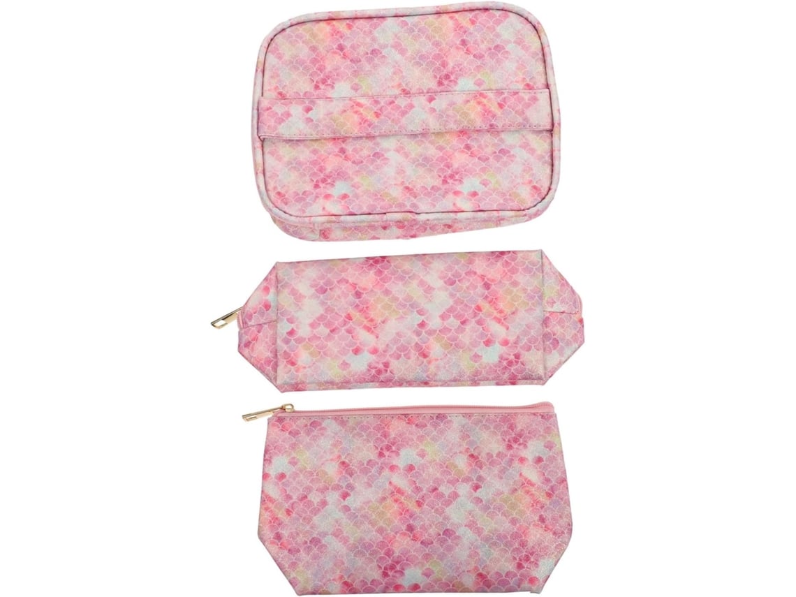 Neceser De Viaje De Pu Impermeable De 3 Piezas Y Colores Para Cosméticos Y Accesorios.