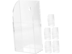 Organizador De Pared De 6 Piezas Para Mandos A Distancia, Acrílico Transparente, Montaje Compacto En Pared.