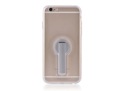 Cubierta De Soporte De Silicona Para Iphone 6/6s Funda Protectora Transparente De Tpu Con Soporte Portátil Plata