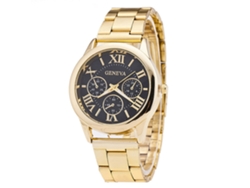Reloj De Pulsera Para Parejas Con Estampado De Letras Moderno Y Correa De Piel De Cocodrilo Blanca.