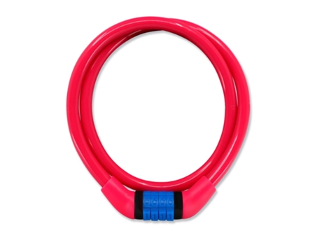 Candado de bicicleta CRAZY SAFETY rosa para niños con sistema de correspondencia numérica
