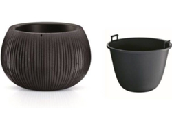 Maceta PROSPERPLAST Beton Bowl (Negro - 29 x 29 x 19.5 cm)