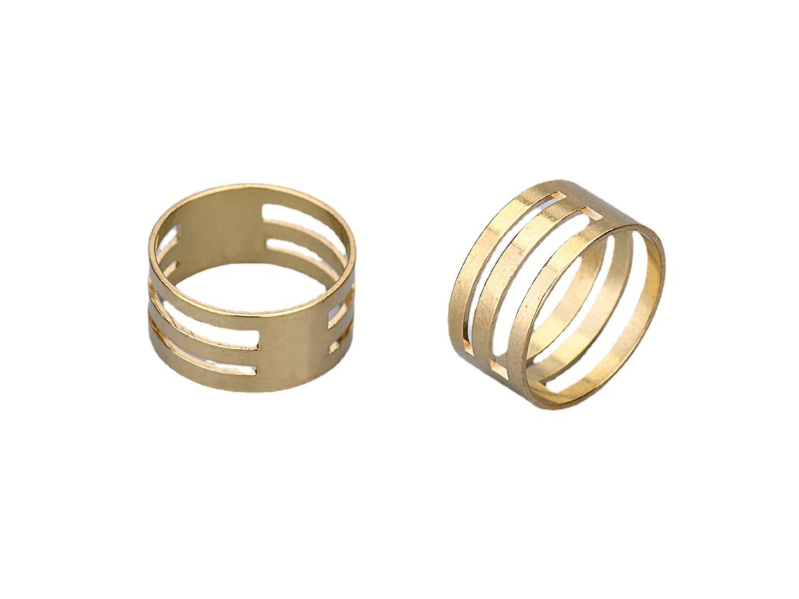 Anillo De Latón Abierto Para Hacer Pendientes - Forma Compacta - Herramienta Para Hacer Joyas Diy