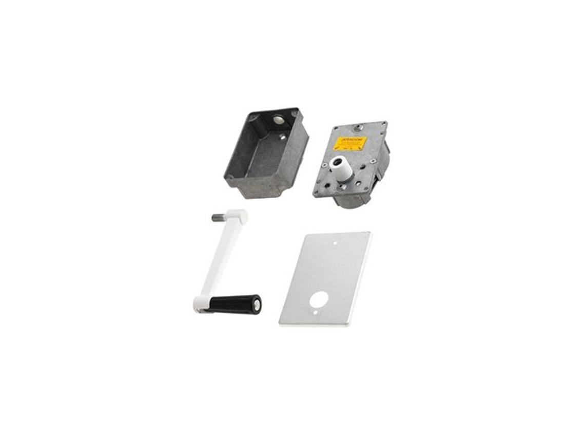 Mecanismo De Montaje De Torno Ciego Caja Placa Manivela Blanca 70090002 Micel