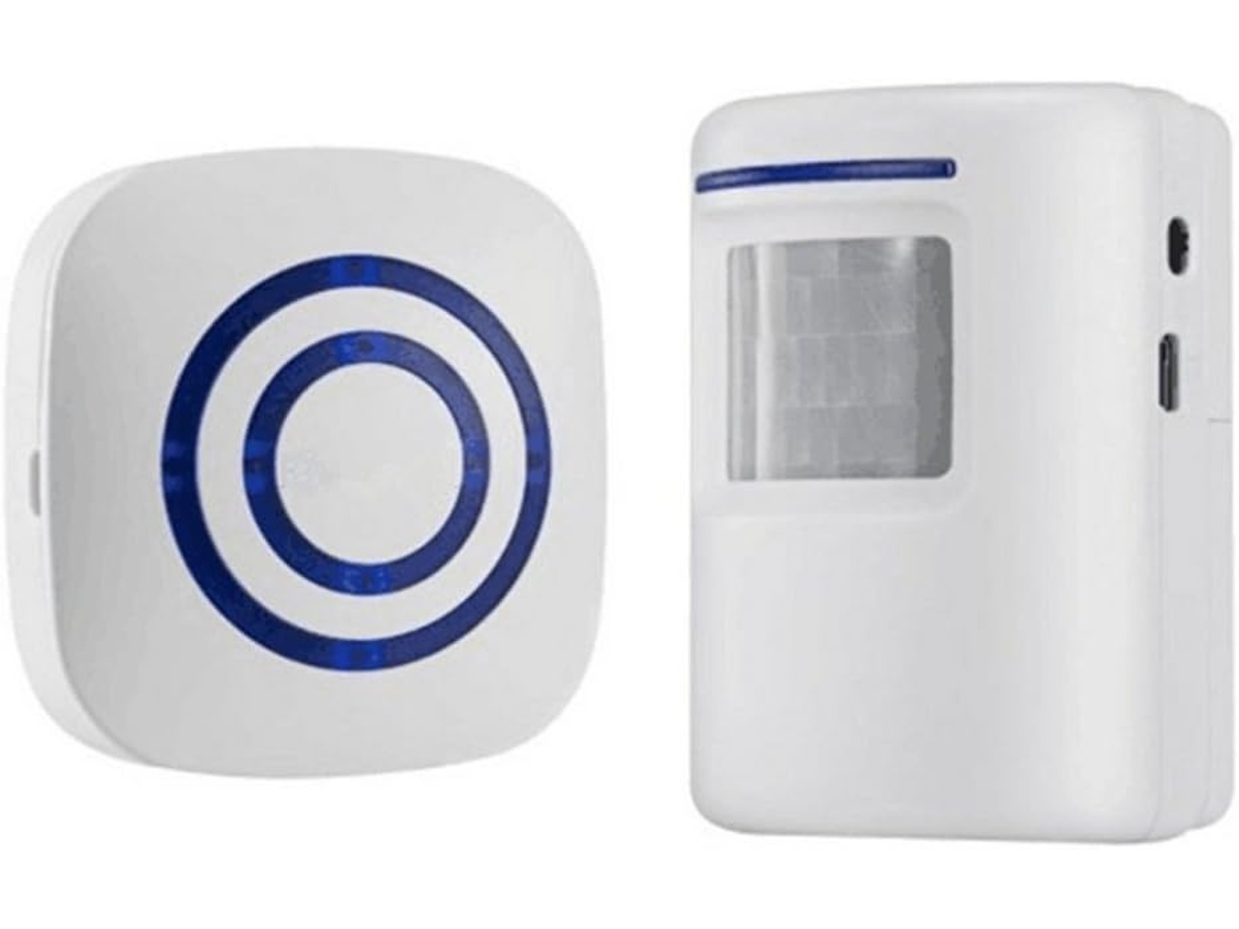 Carrilhão de Porta com Sensor de Movimento para Empresas Kit de Campainha Externa Alerta de Entrada de Garagem Sem Fio: Carrilhão de Sensor de Movim  