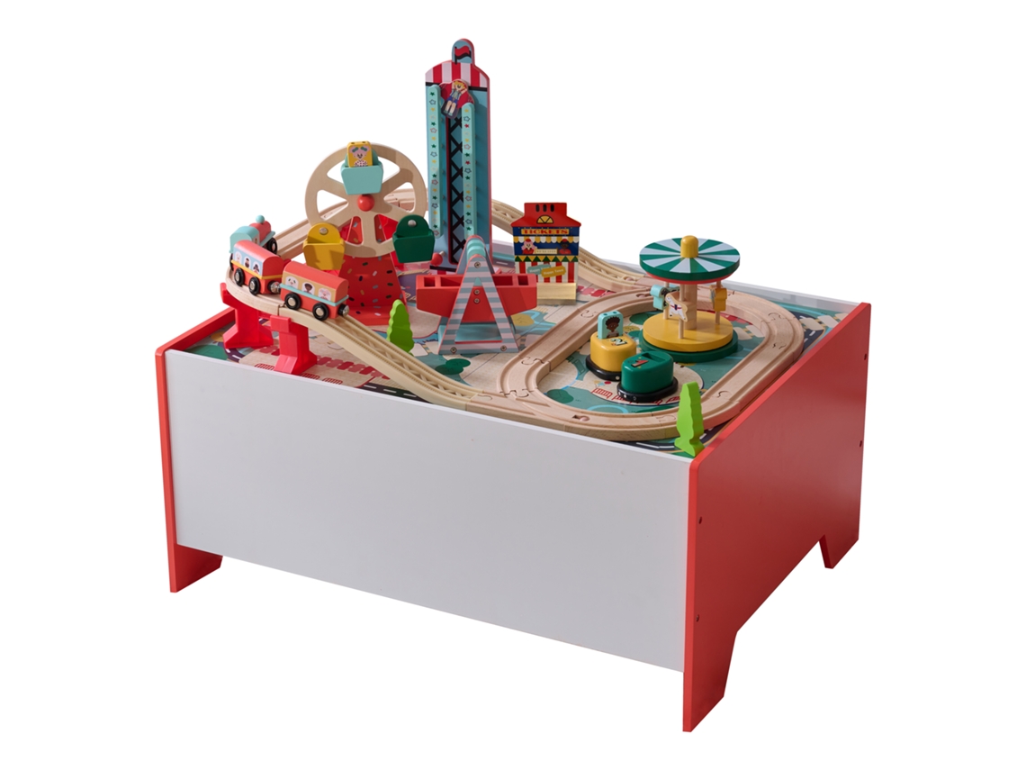 Mesa infantil combinada de madera, 30 cm, multicolor Teamson