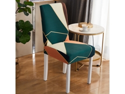 1 paquete de funda protectora extraíble para silla de comedor para el hogar, patrón de restaurante 1-Tamanho universal LUUCOZK