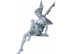 Estatua De Hada Para Jardín De 22 Cm, Elfo Sentado, Estatua Decorativa De Ángel Para Jardín, Resistente Al Agua.