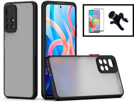 Kit Carcasa Trasera Protección Cámara + Protector de Pantalla Xiaomi Redmi Note 11T 5G GIFT4ME Negro