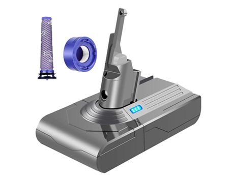 Acessórios de Aspirador Adaptador de batería V8 de 21,6 V + prefiltro + posfiltro de repuesto Batería V8 Absolute V8 Animal V8