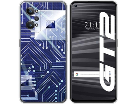 Carcasa para Realme GT 2 5G TUMUNDOSMARTPHONE Dibujos Circuito Multicolor