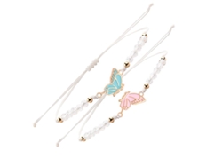Pulseras De La Amistad Ajustables Con Forma De Mariposa, Regalos De Joyería Para Parejas Y Amigos.