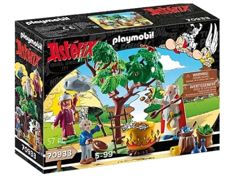 PLAYMOBIL Astérix: Panorámix con el caldero de la poción mágica (4 años - 57 Piezas)