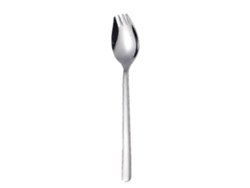Tenedor-cuchara multifuncional 2 en 1 para cocina y restaurante: ideal para pasta, fruta y ensaladas.