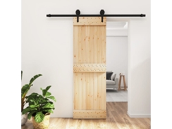 Puerta corredera con herrajes 70x210 cm madera maciza de pino LOVELY HOME